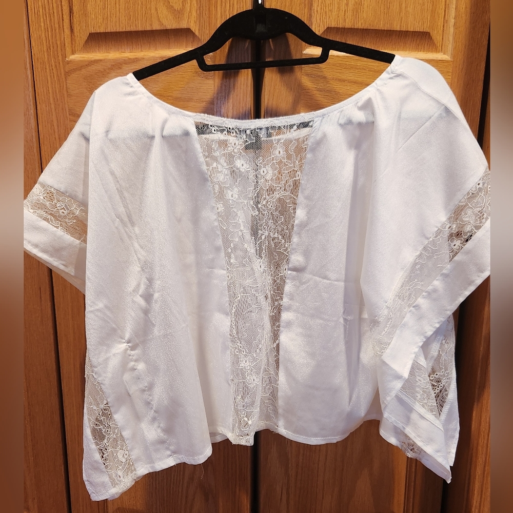 NEW Hommage LA Crop Lace Top Sz S
